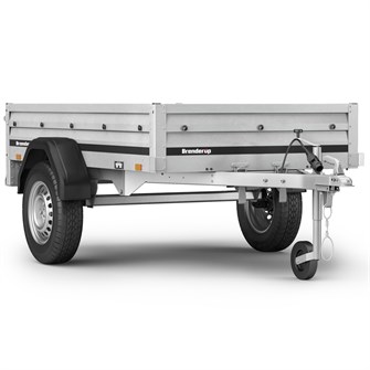 Brenderup 1205 S - 750 kg. - Med tipfunktion set fra siden